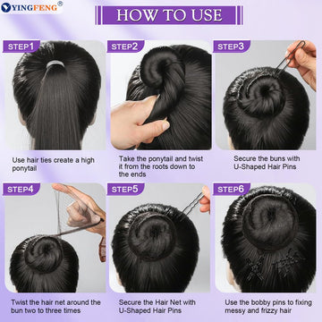 YINGFENG redes para el cabello invisibles, 10 unidades