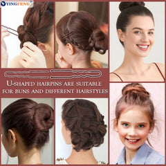 YINGFENG redes para cabello invisibles, 10 unidades