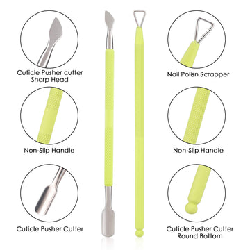 YINYIN cortacuticulas profesional punta triangular para eliminar cuticula con facilidad