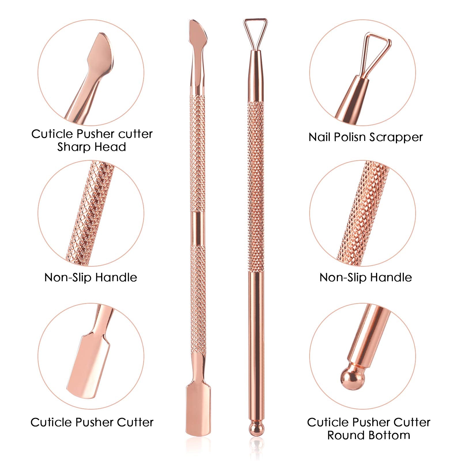 YINYIN cutter cutícula cabeza triangular para eliminar cutículas rápida y limpia