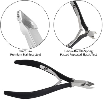 YINYIN empujador de cutícula ergonómico negro, agarre cómodo para un mantenimiento suave.