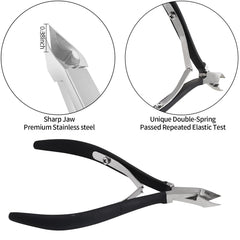 YINYIN empujador de cutícula ergonómico negro, agarre cómodo para un mantenimiento suave.