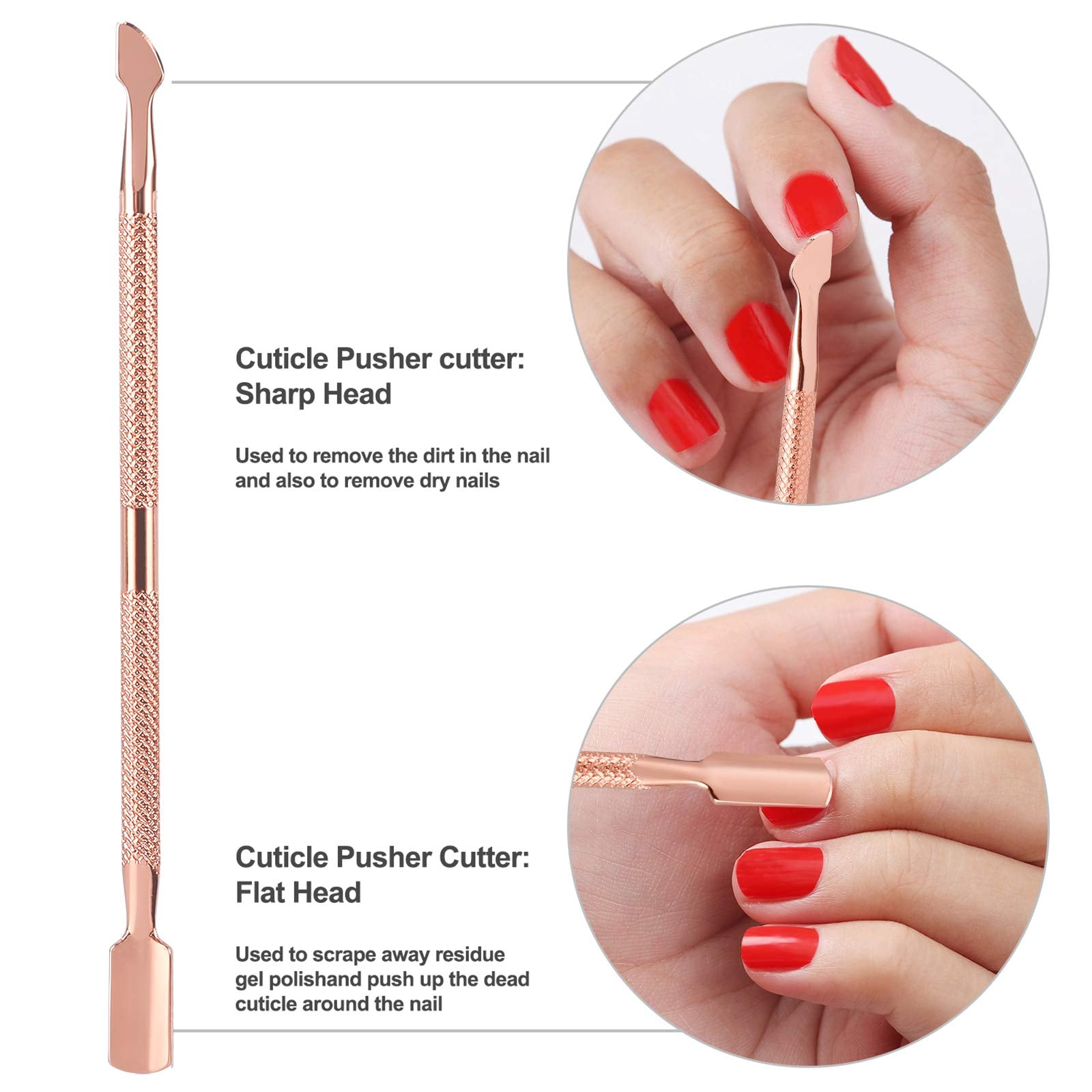 YINYIN set 3 en 1 para cutículas y uñas con uso profesional