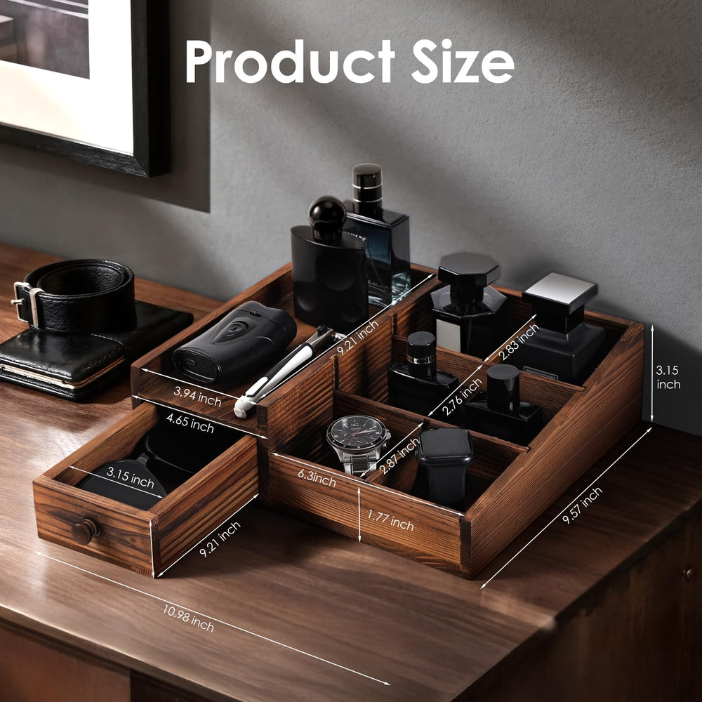 YIOJOYD organisateur salle de bains en bois naturel pour un look élégant.