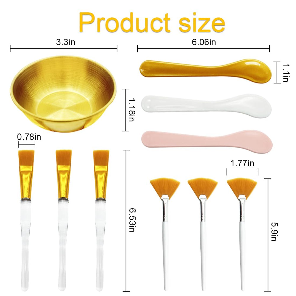 Yiqianhome aplicadores de mascarilla dorados para aplicación uniforme.