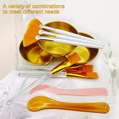 Yiqianhome brochas abanico doradas para detalles faciales.