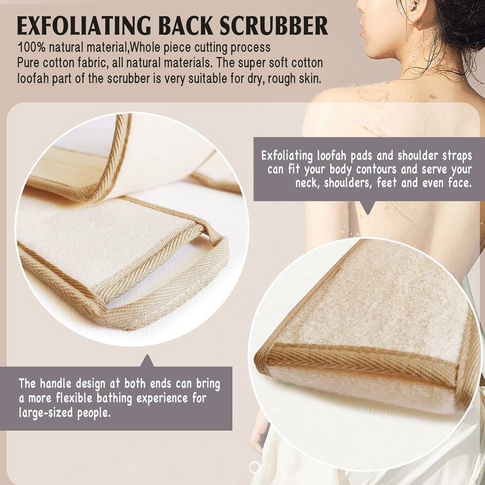 YIQINGJIE pad exfoliante facial de lufa natural para renovar la piel.