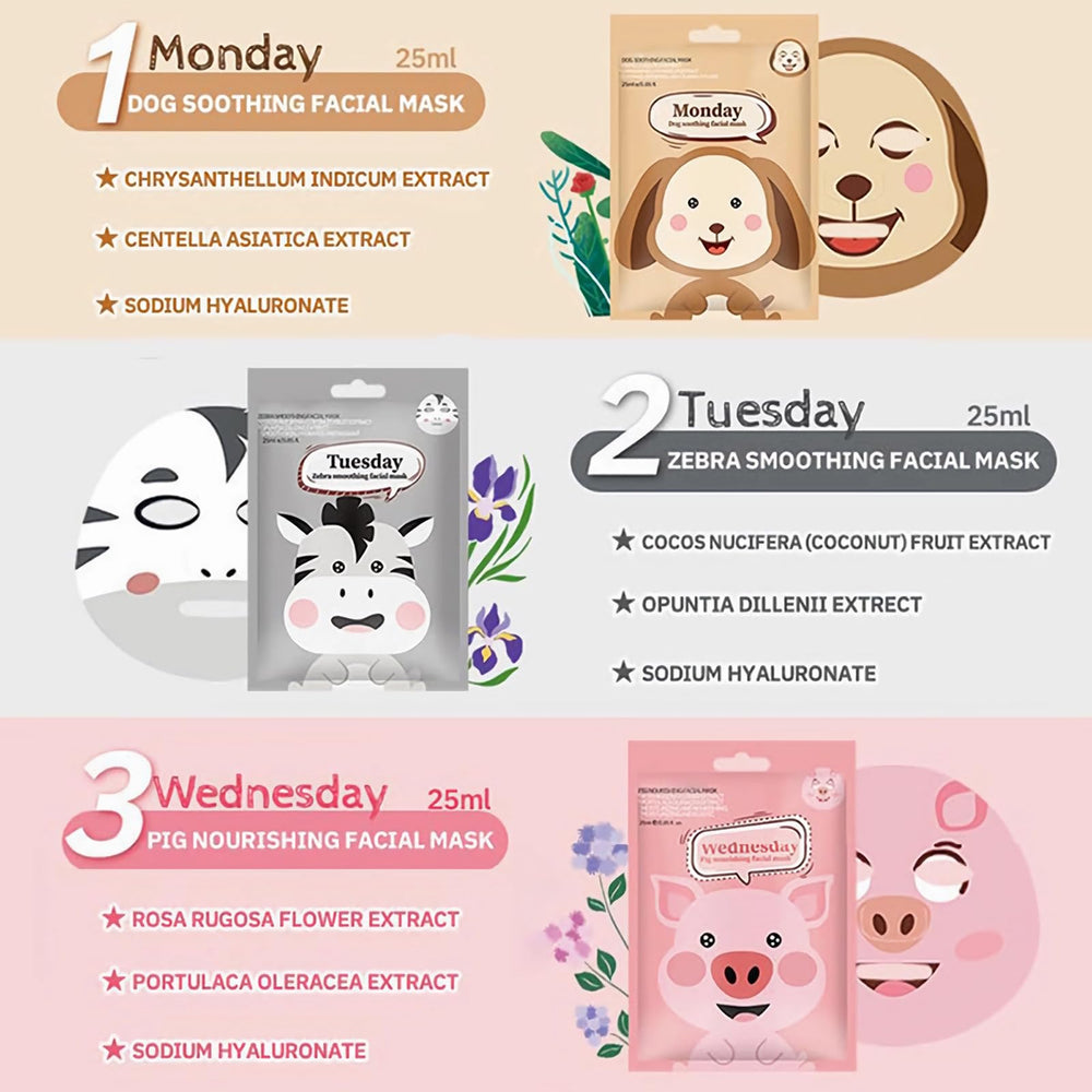 Yishifa mascarilla facial animal ciervo, suaviza y nutre sin irritación