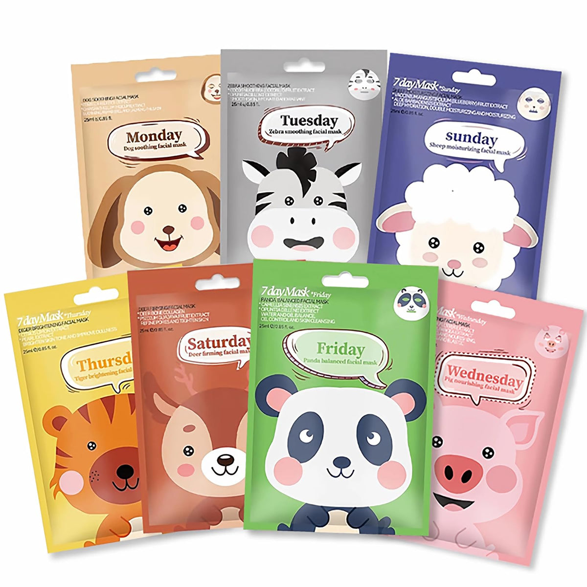 Yishifa mascarilla facial animal perro, hidratante para piel suave y radiante