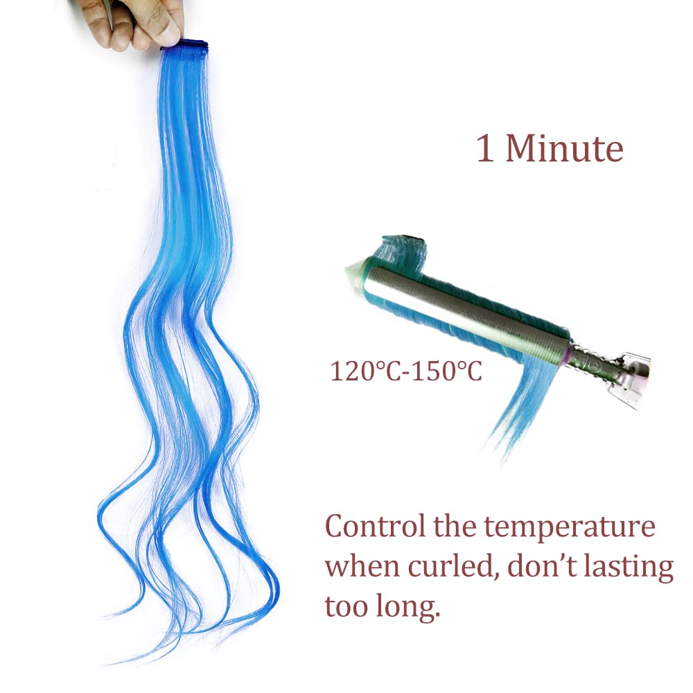 Extensiones moradas YISIKUNNUO con pinza fáciles de colocar para cambios rápidos.