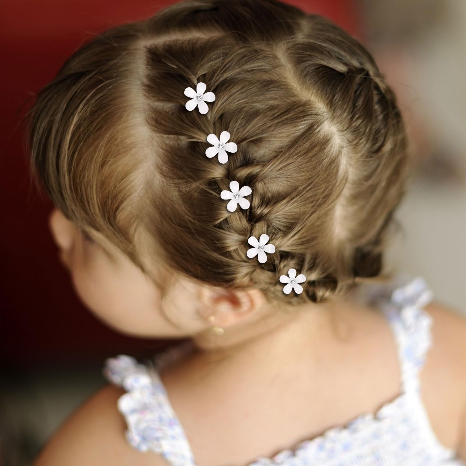 Broches flor blanca YISSION listos para complementar tu look de boda.