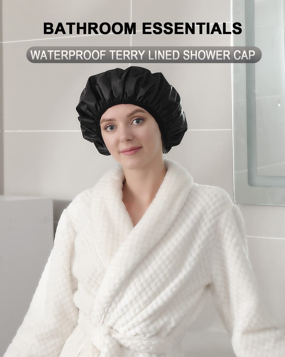 Gorro de ducha YIZIJIZI tamaño extra grande para todo tipo de cabello