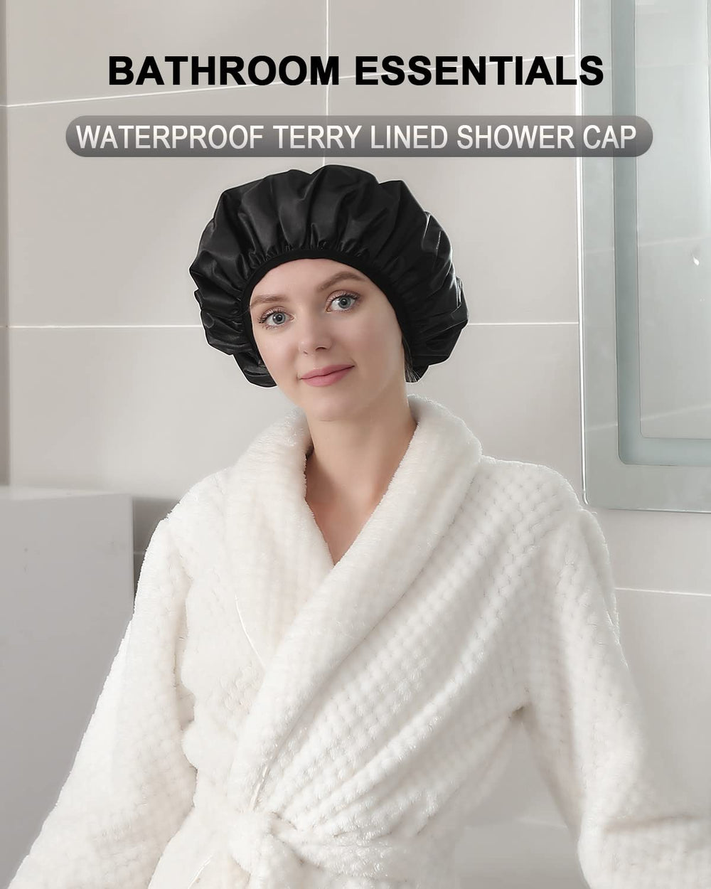Gorro de ducha YIZIJIZI tamaño extra grande para todo tipo de cabello