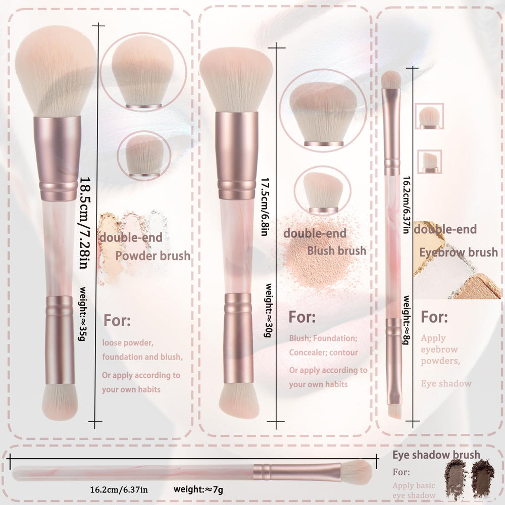Pinceles YJ-Anyue en rosa para corrector, cobertura precisa.