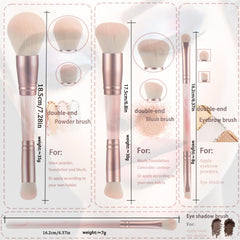 Pinceles YJ-Anyue en rosa para corrector, cobertura precisa.