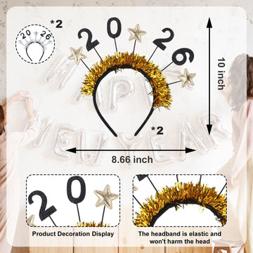 Diadema YKW con brillantes multicolor para fiestas