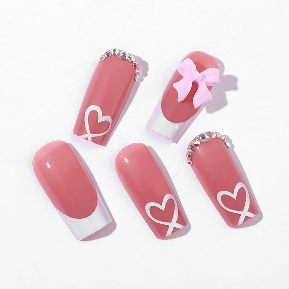 Uñas cuadradas largas de YKZFUI, aspecto natural y colocación cómoda.