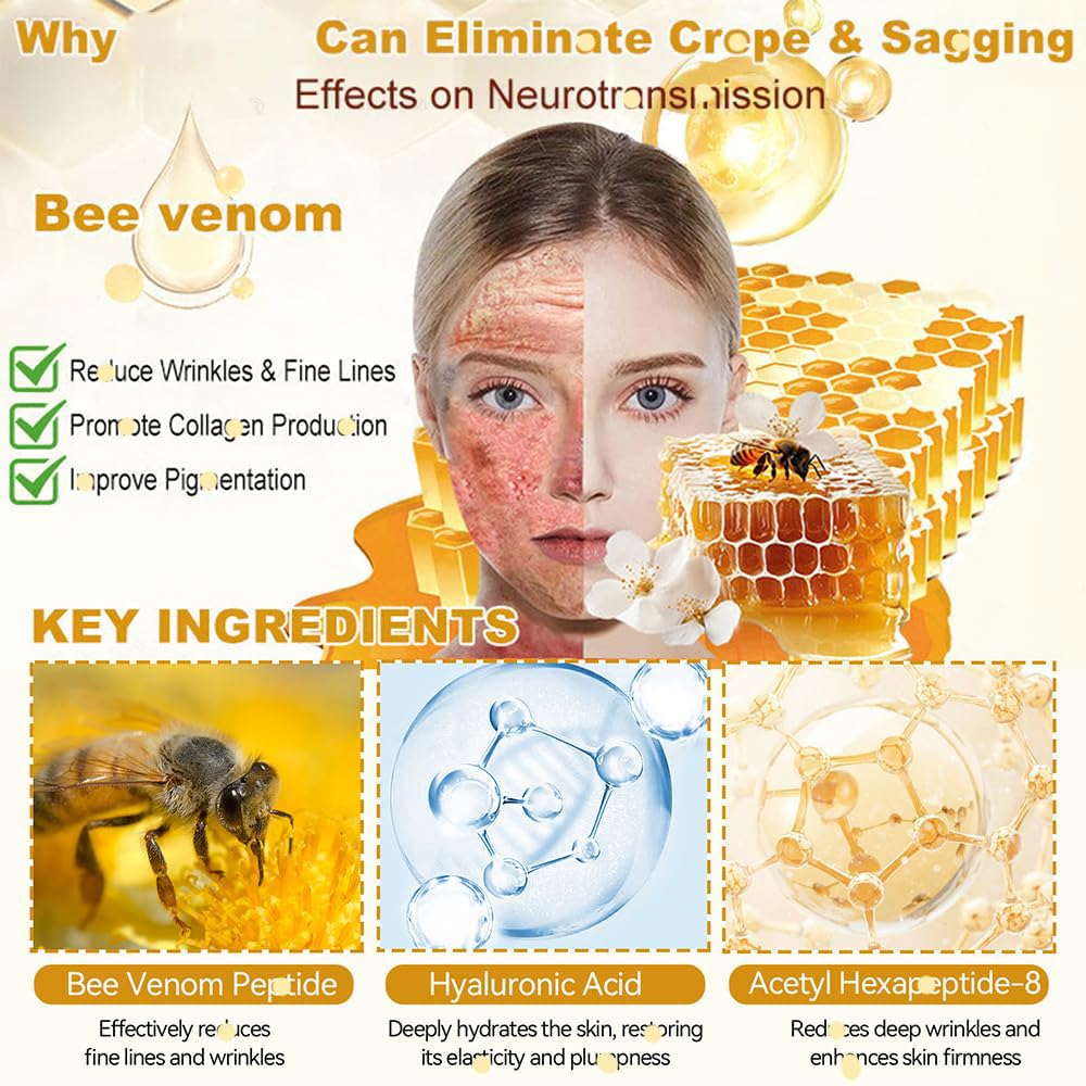 Ylahdent crema veneno abeja aplicación diaria para rostro suave e hidratado
