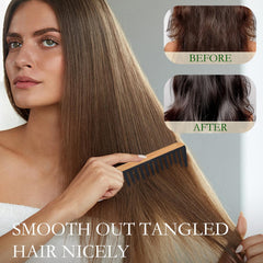 Peine YLMUSU de bambú apto para cabello mojado y sin dolor.
