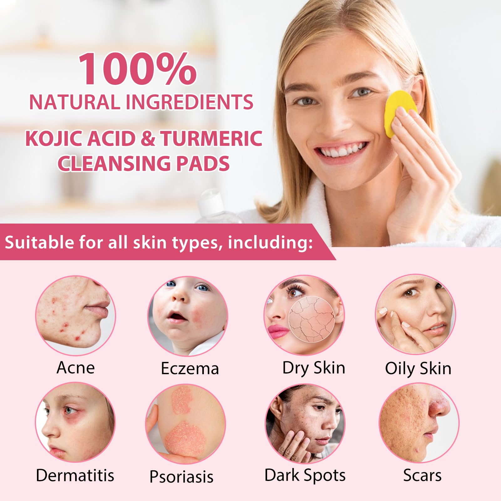 YLXYZUAD ingredientes naturales: cúrcuma, glicerina vegetal y cítricos para cuidado suave.