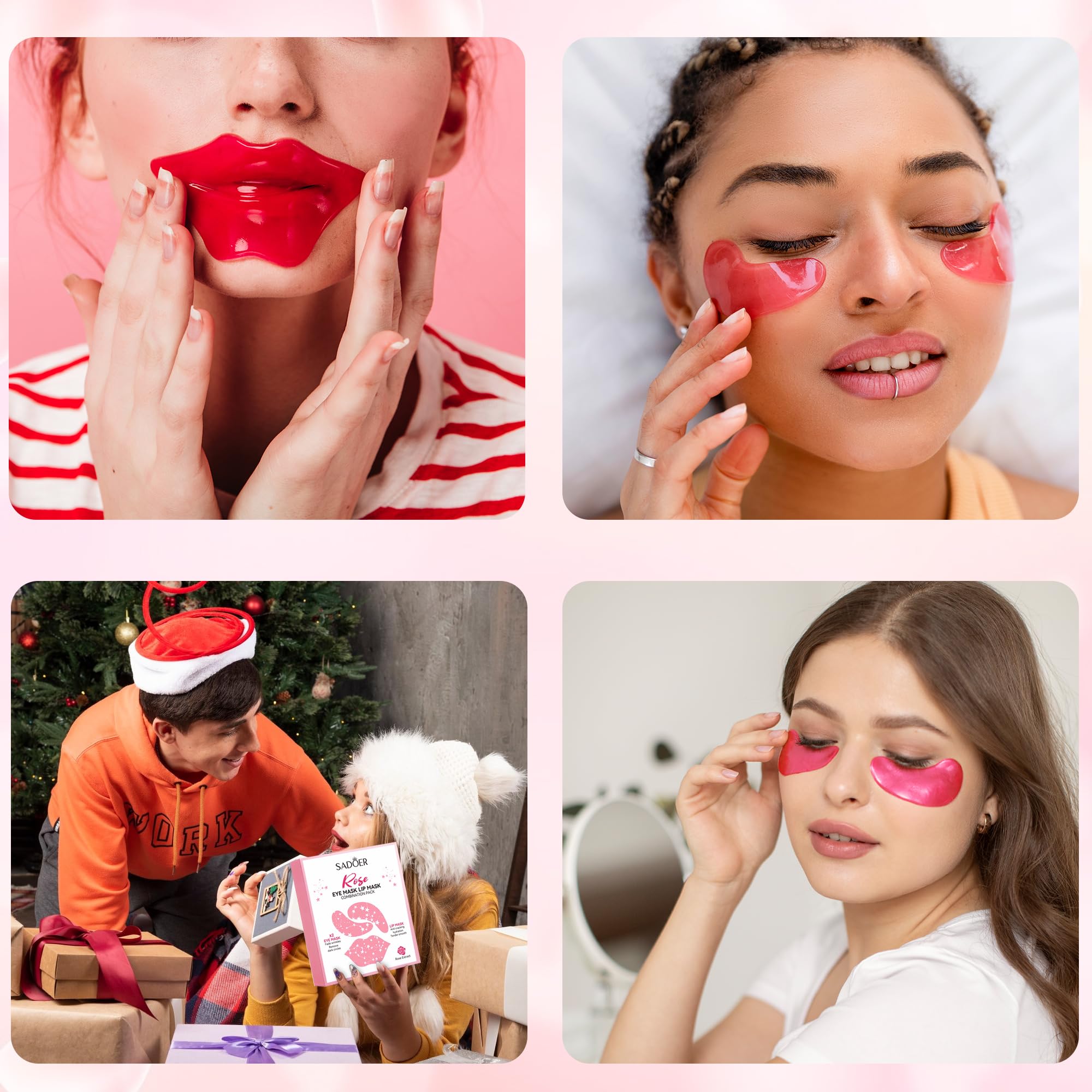 YMEYFAN conjunto ojos y labios rosados para viaje