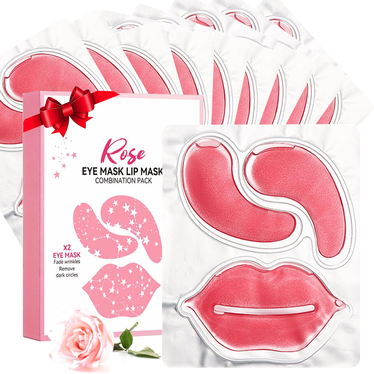 YMEYFAN parches para ojos rosas desinflaman y nutren la zona ocular
