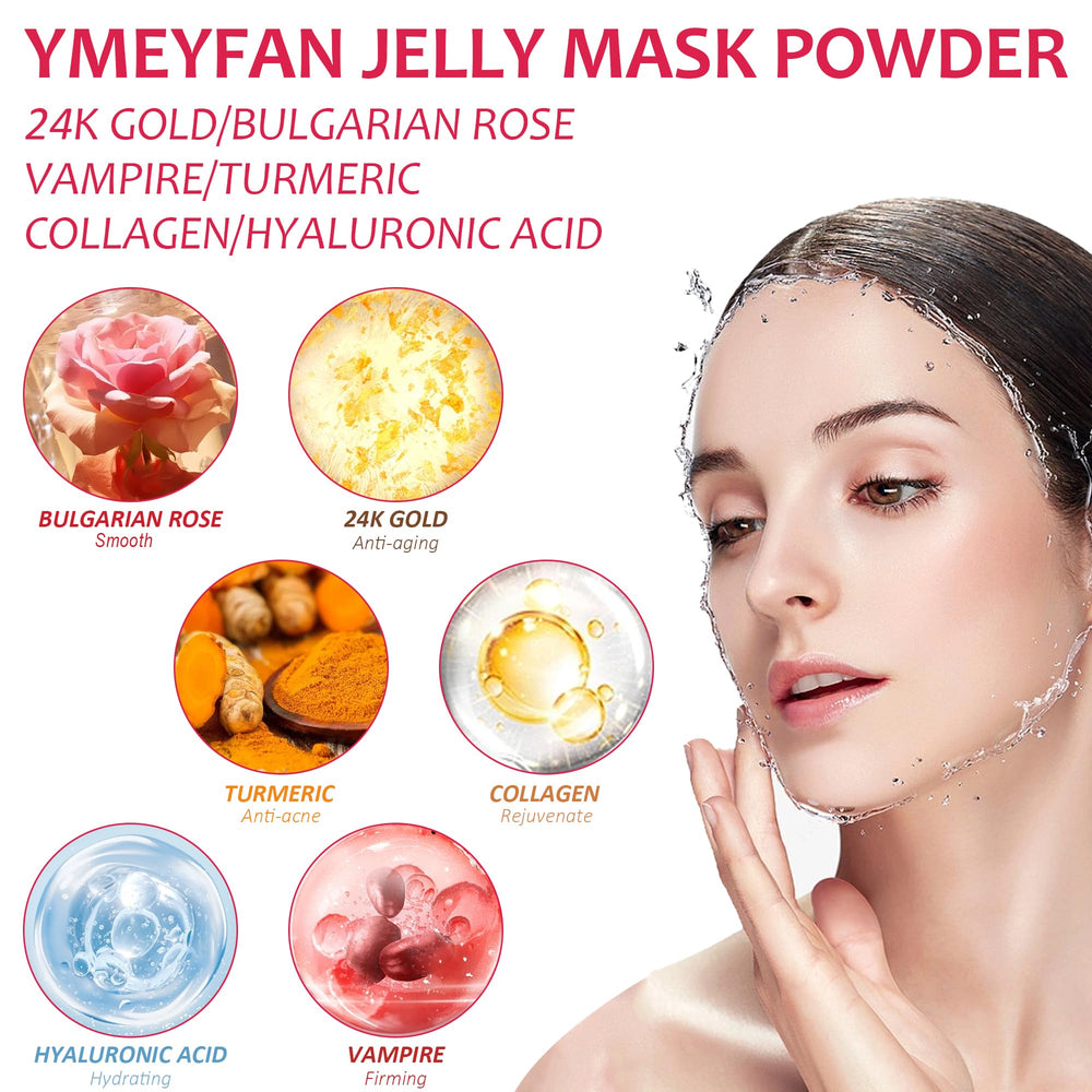 Jelly Mask de YMEYFAN con rosa búlgara para una experiencia sensorial.