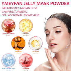 Jelly Mask de YMEYFAN con rosa búlgara para una experiencia sensorial.