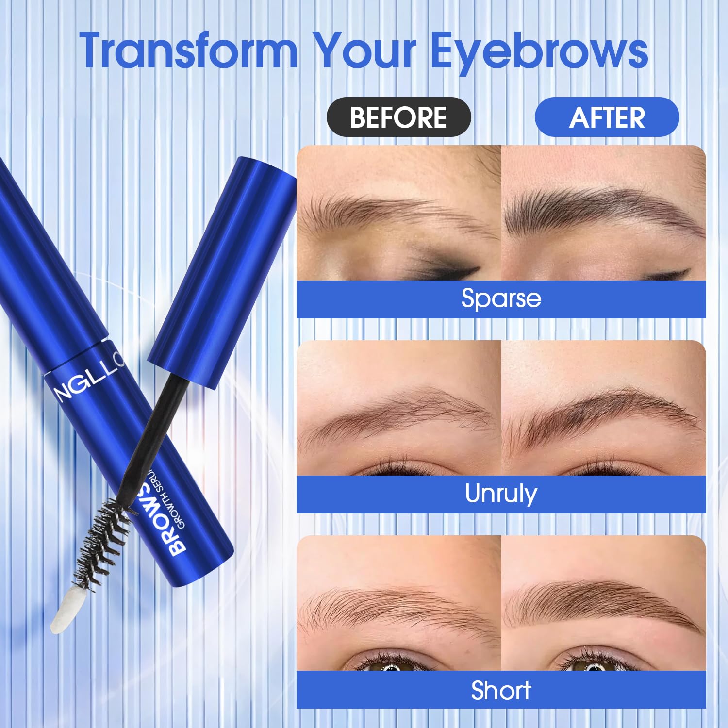 Aplicador preciso de YNGLLC para delinear cejas y aplicar el sérum.