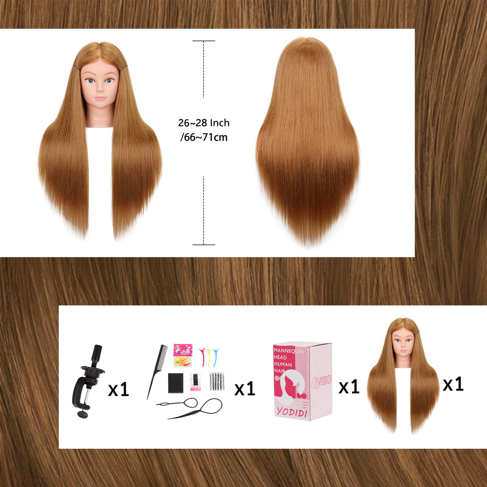 YODIDI Cabeza de maniquí ideal para escuelas de cosmetología y aprendizaje práctico.