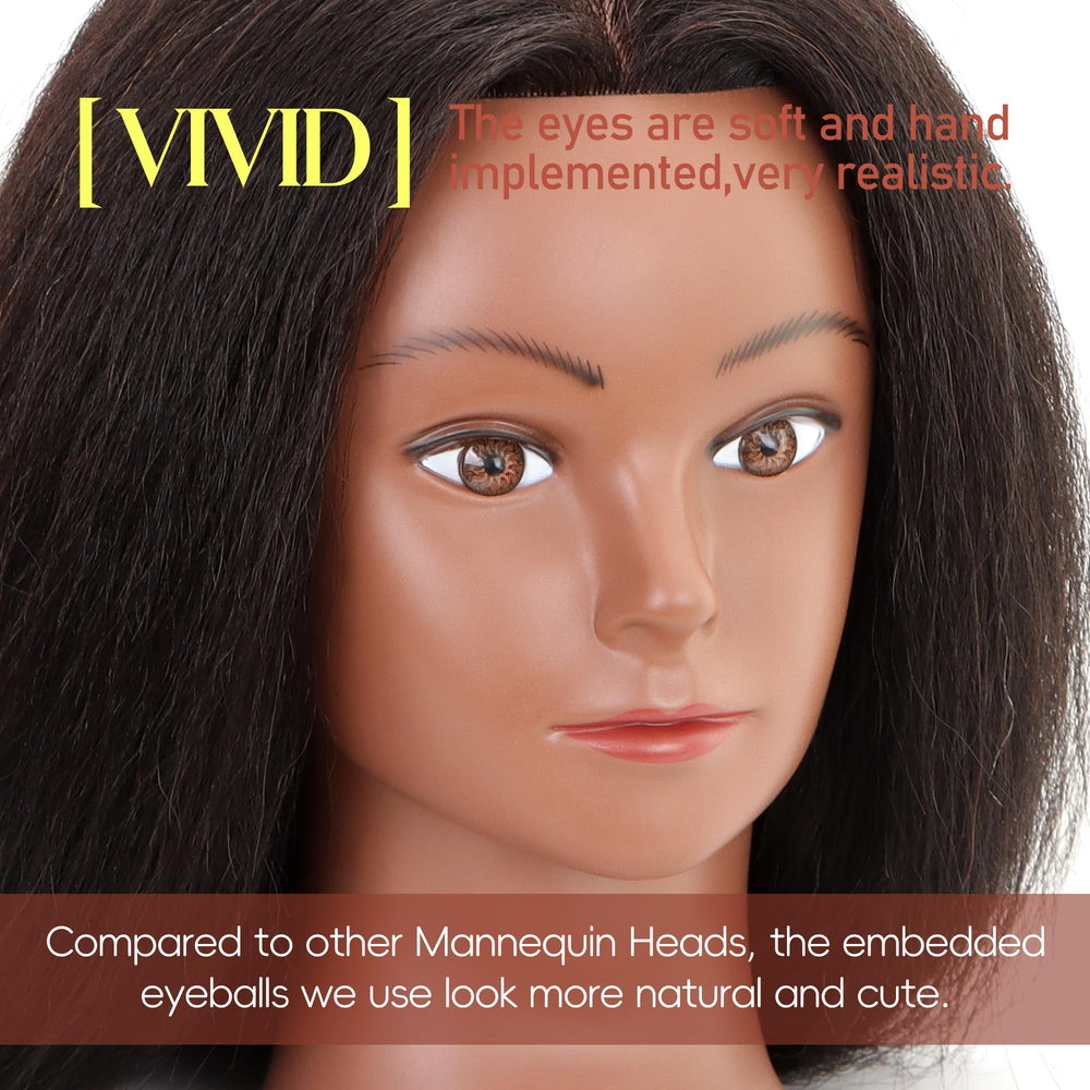 Pelo humano con textura realista en YODIDI para practicar cortes y peinados