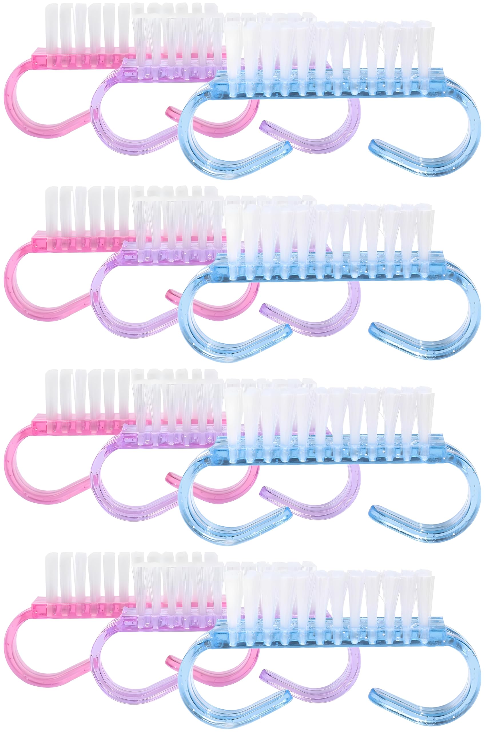 Cepillo YOFAN con mango ergonómico para uñas, facilita la limpieza precisa.