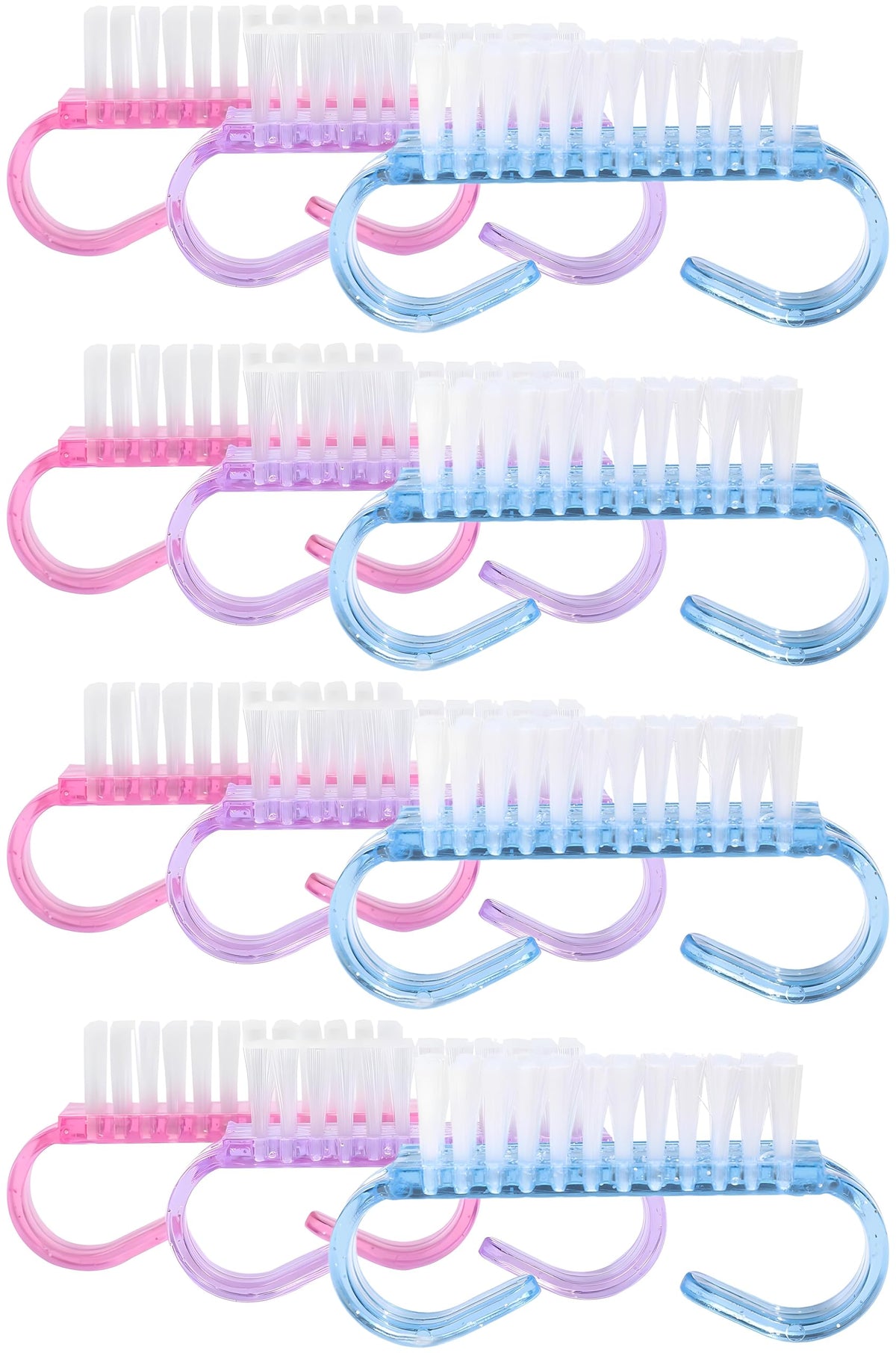 Cepillo YOFAN con mango ergonómico para uñas, facilita la limpieza precisa.