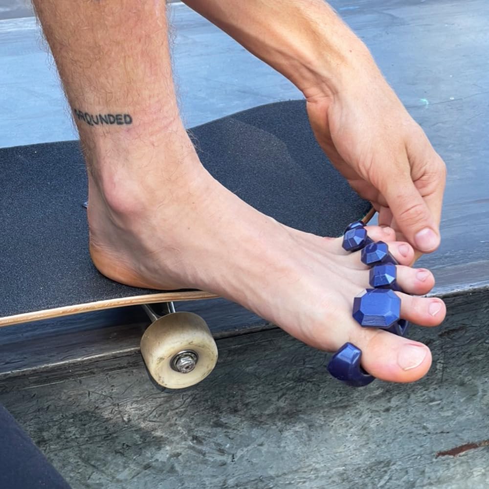 Yoga Toes Gems, gel hipoalergenico azul, cómodo para alivio suave