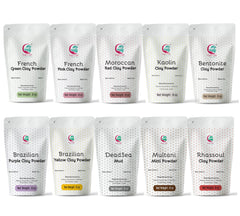 YOGI’S GIFT: pack de 10 arcillas de colores para cosmética, ideal para mascarillas creativas.