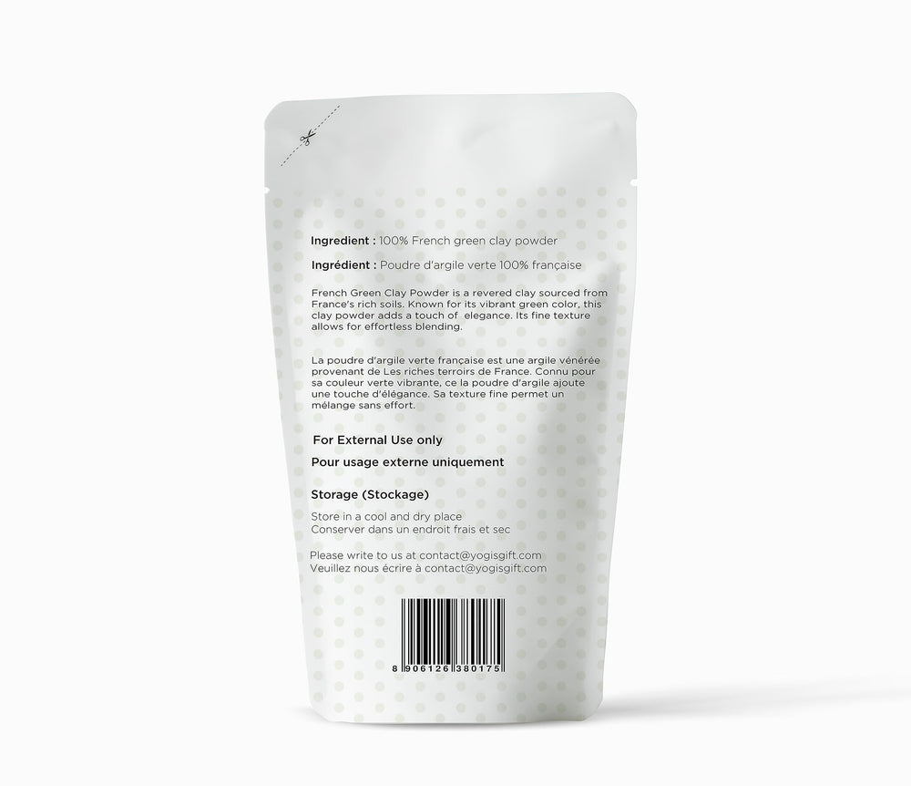 YOGI’S GIFT pasta de arcilla verde francesa para mascarilla facial