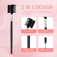 Yoizyfree cepillo espiral compacto, separa pestañas para un look definido.