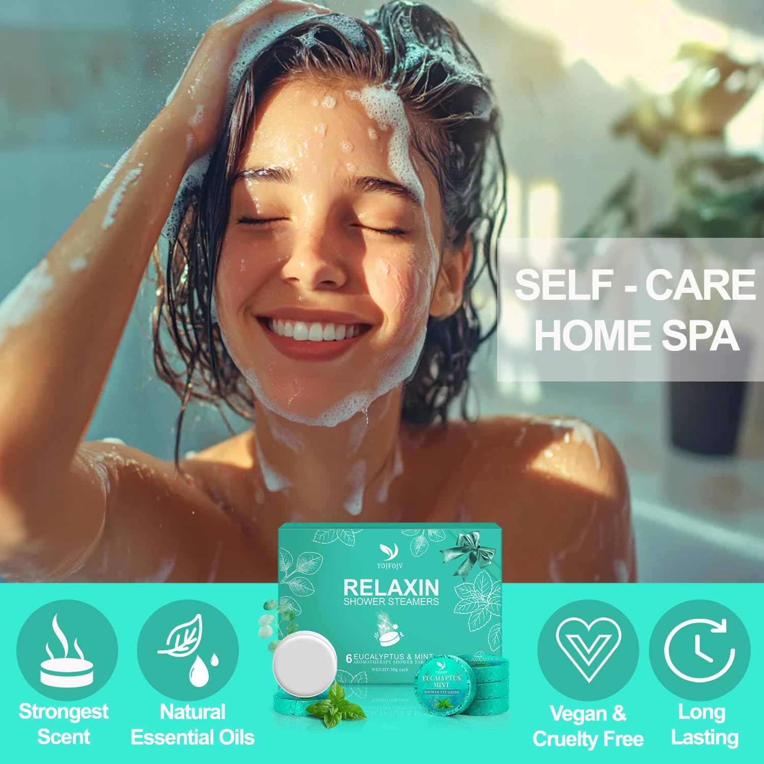 Aroma de menta y eucalipto en primer plano para despertar los sentidos.