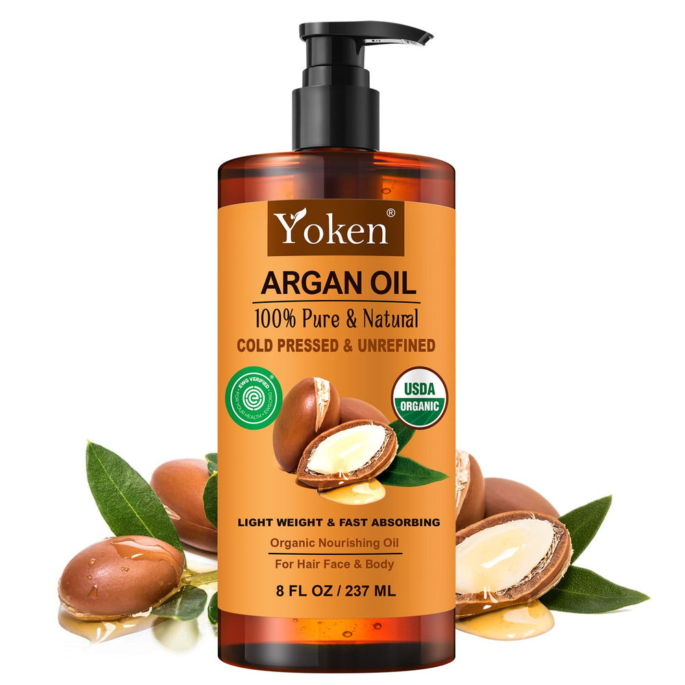 Yoken Aceite de Argán en botella para cabello, nutre y aporta brillo