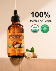 Aplicación de aceite de argán Yoken en cabello para brillo y suavidad