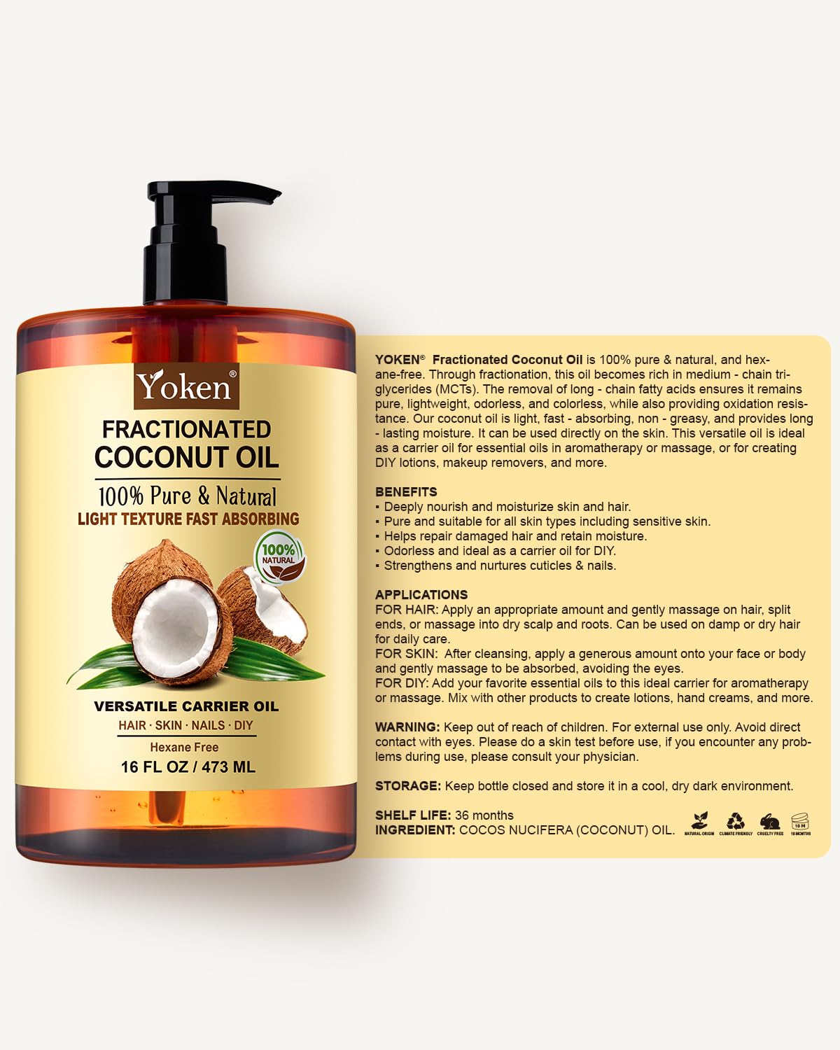 Ideal para tratamientos caseros y rituales de belleza con Yoken.