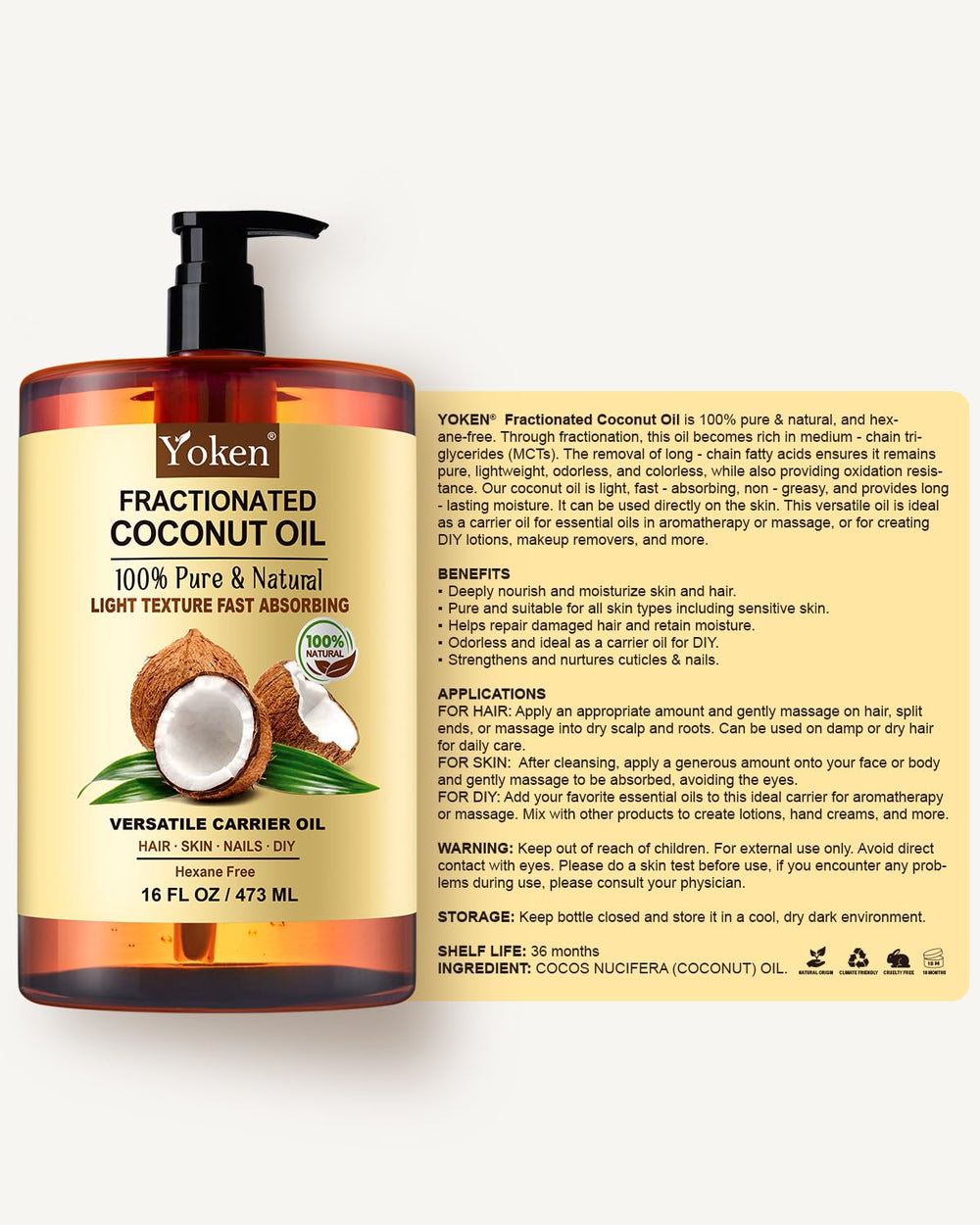 Ideal para tratamientos caseros y rituales de belleza con Yoken.
