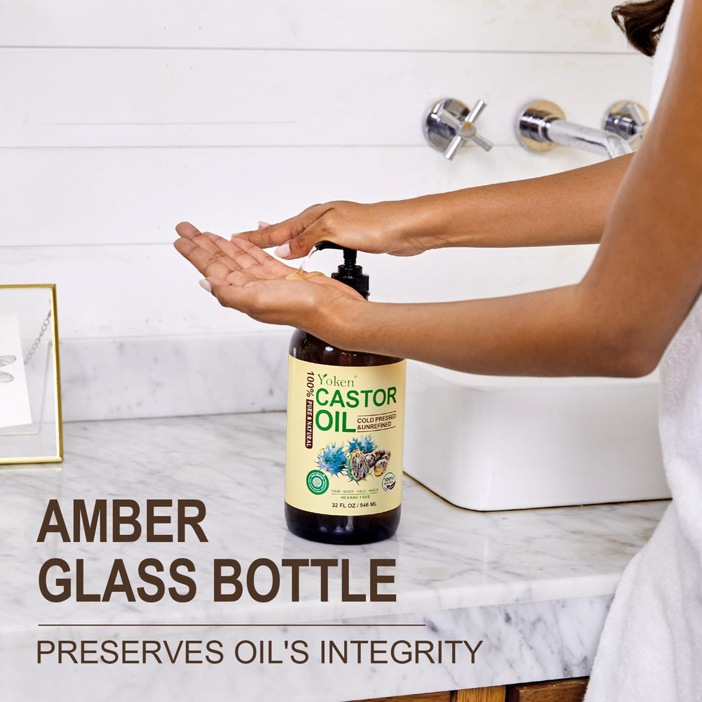 Yoken aceite de ricino ideal para masaje y mezclas personalizadas en casa.