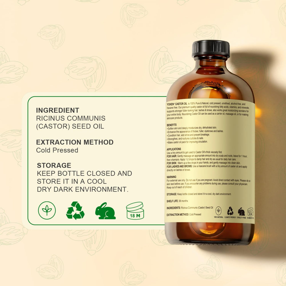 Aceite de Ricino Yoken para uñas y cutículas