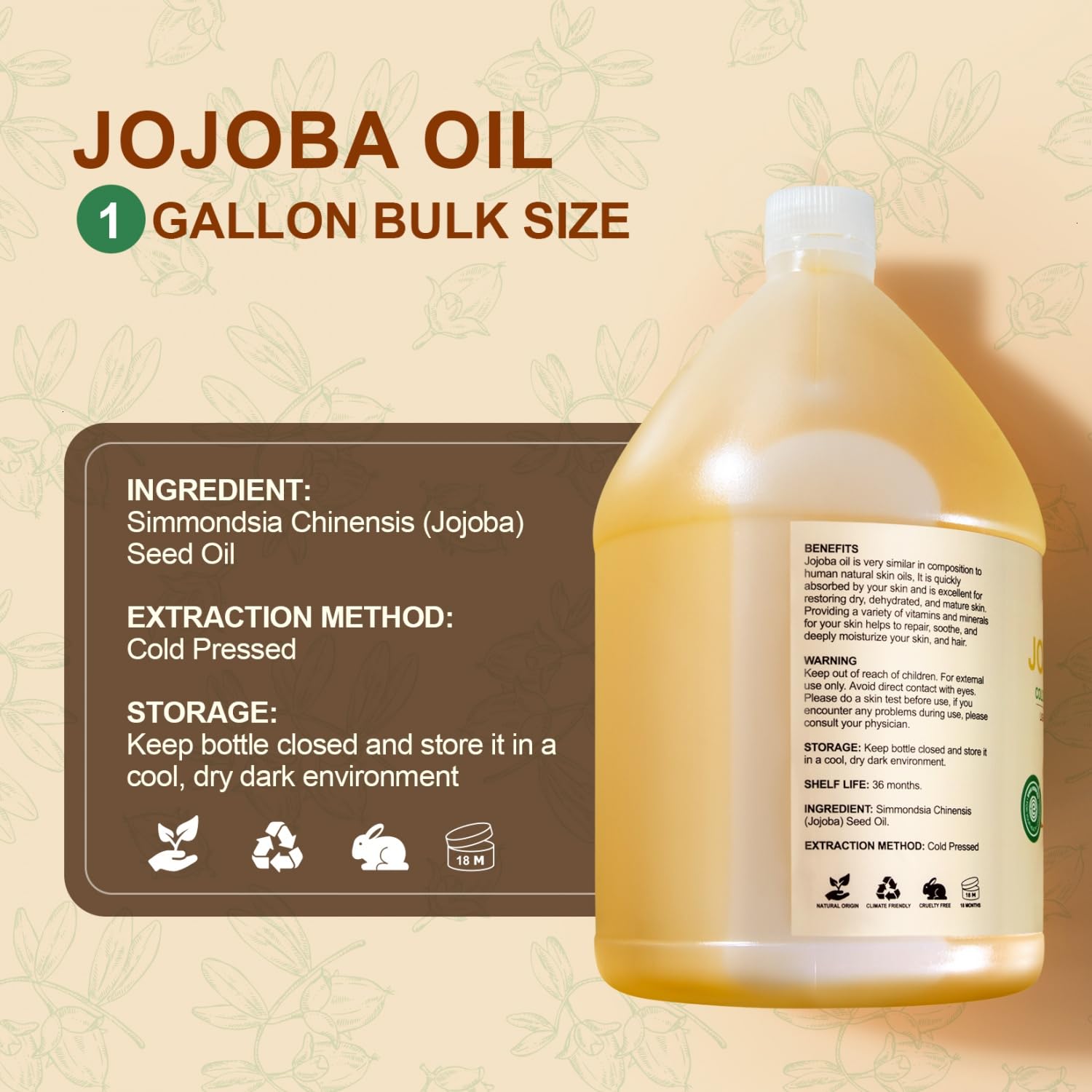Yoken Aceite de Jojoba: ideal para rutinas diarias de belleza.
