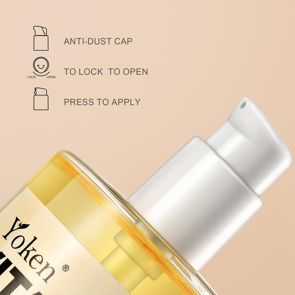 Yoken Aceite de Vitamina E - aplicación en cuerpo, masaje para piel suave.