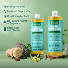 Savon Yoken Castile pur sans parfum, lavage des mains doux et efficace.