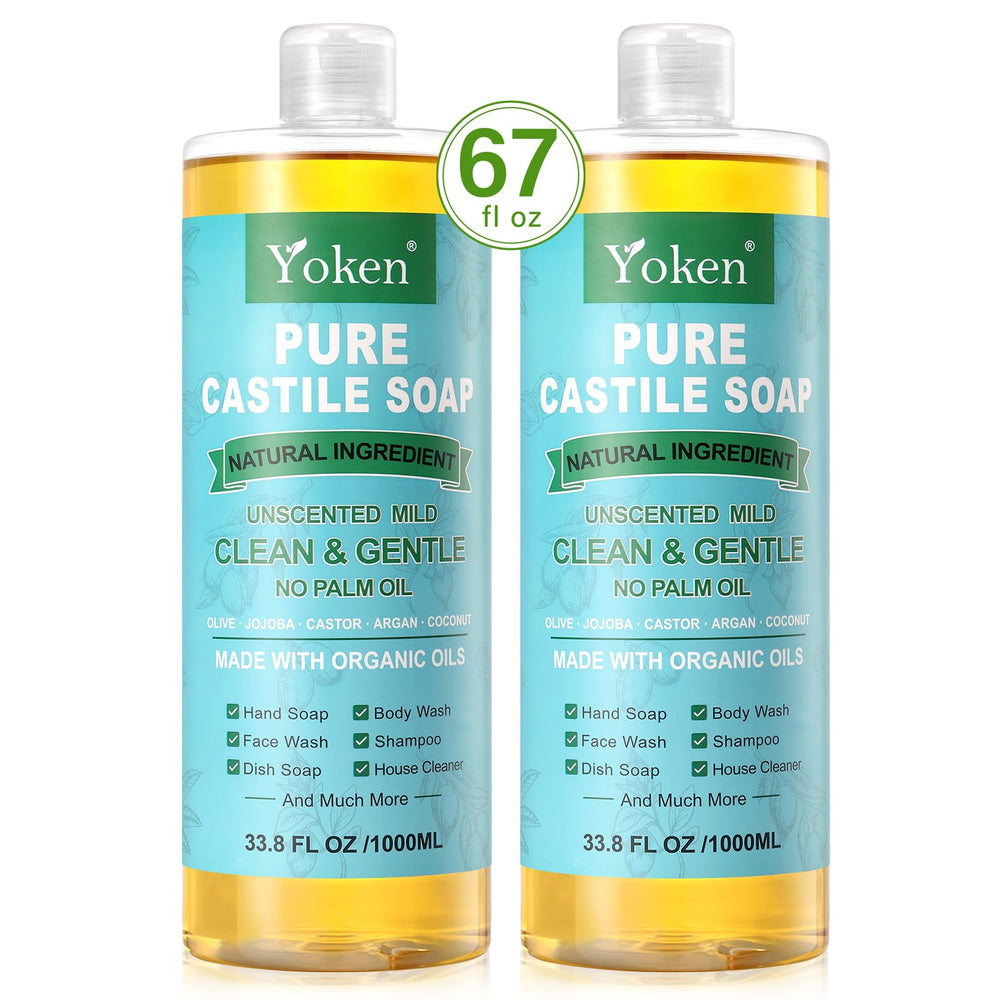 Savon Yoken Castile pur sans parfum, usage quotidien, texture riche et nourrissante.