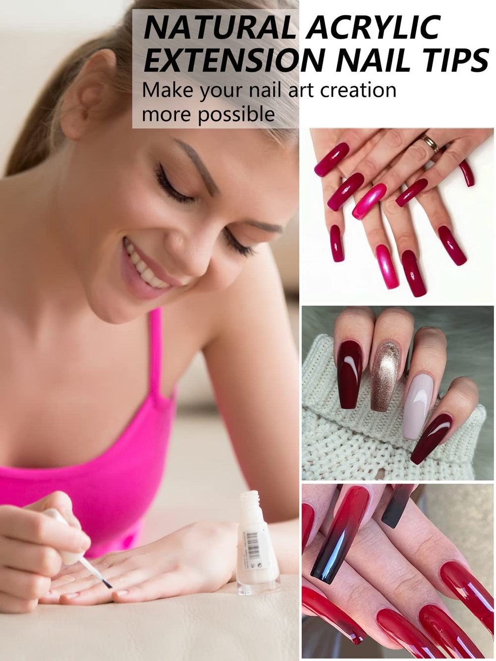 Yokilly tips de uñas aptos para uso profesional o en casa.