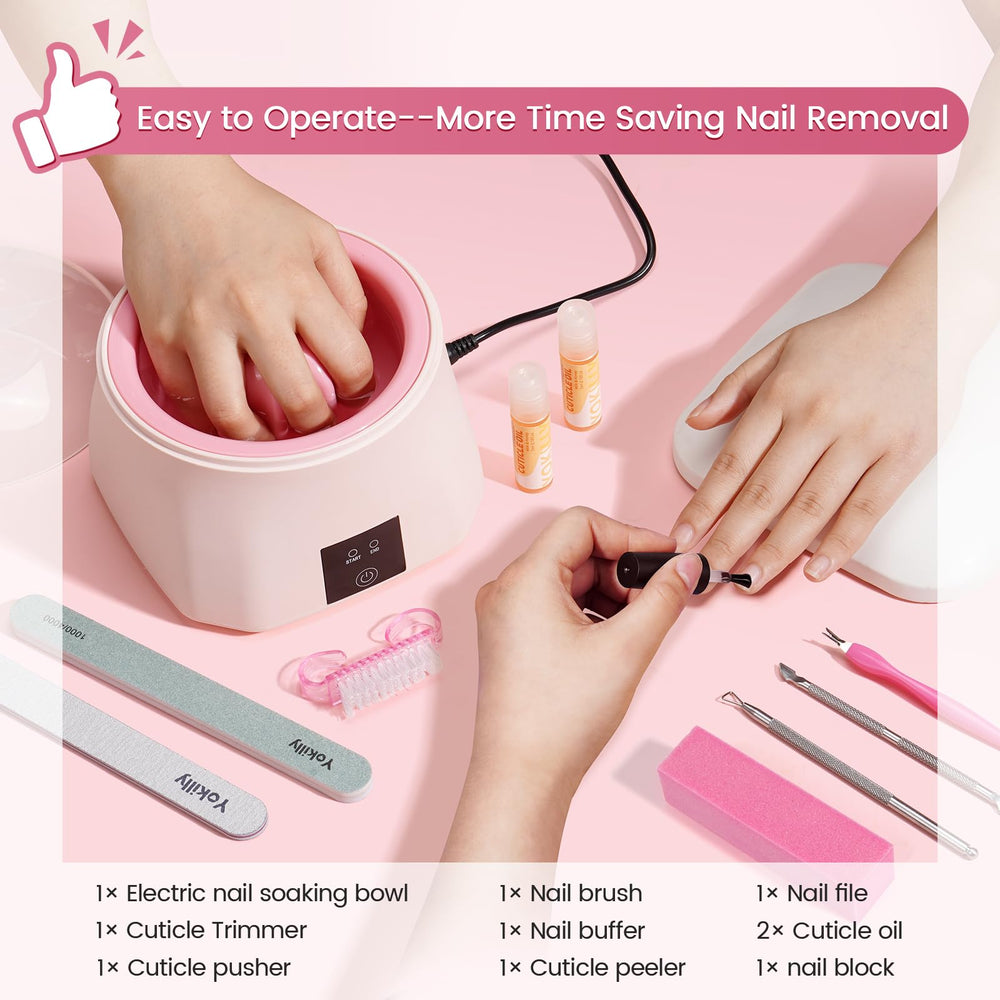 Yokilly uso en casa o salón para cuidado de uñas.